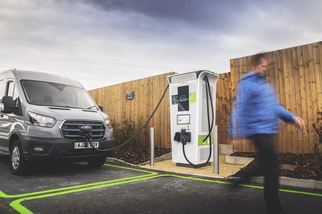 The fast charger is capable of adding 100 miles in less than five minutes