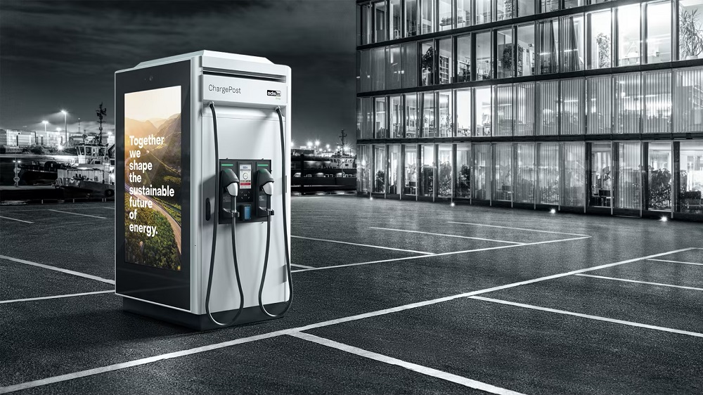 ChargePost is a compact, battery-based, all-in-one system with up to 300 kW of charging power 