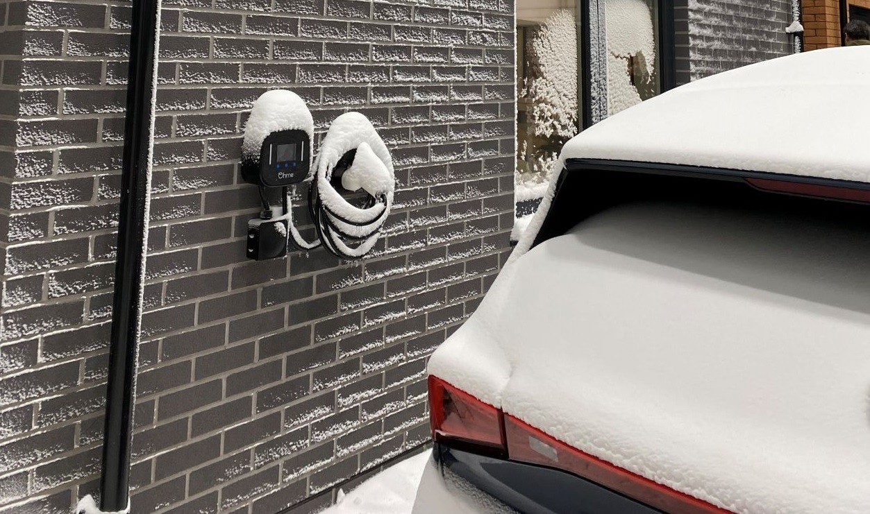 Ohme EV smart chargers are designed to weather temperatures ranging between -20°C to +40°C as well as simulated rain, snow and solar radiation
