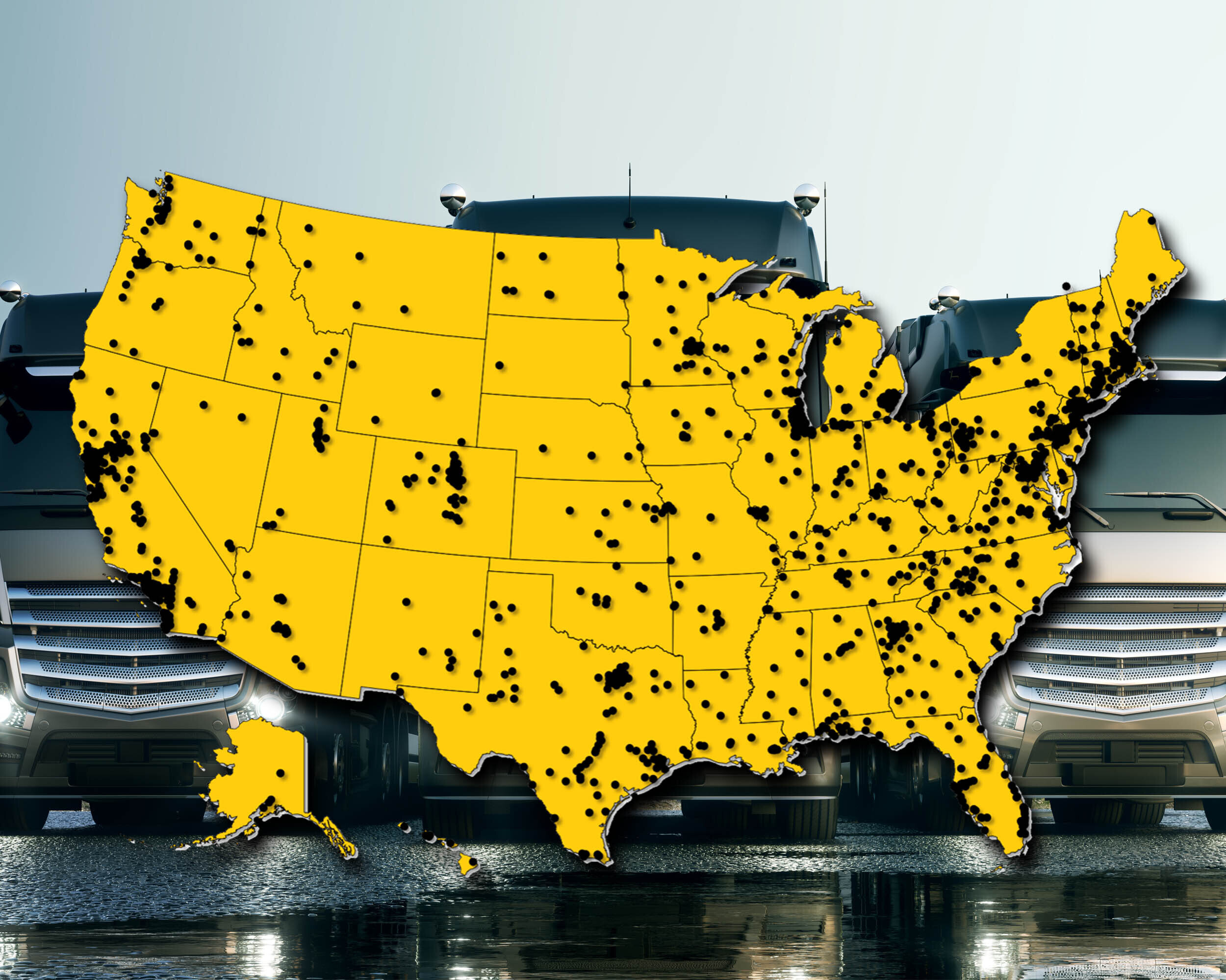 The Amerit EV Anywhere program draws upon a vast footprint of skilled technicians throughout the US to rapidly deploy EV fleet maintenance services wherever they are needed. Image: Amerit Fleet Solutions