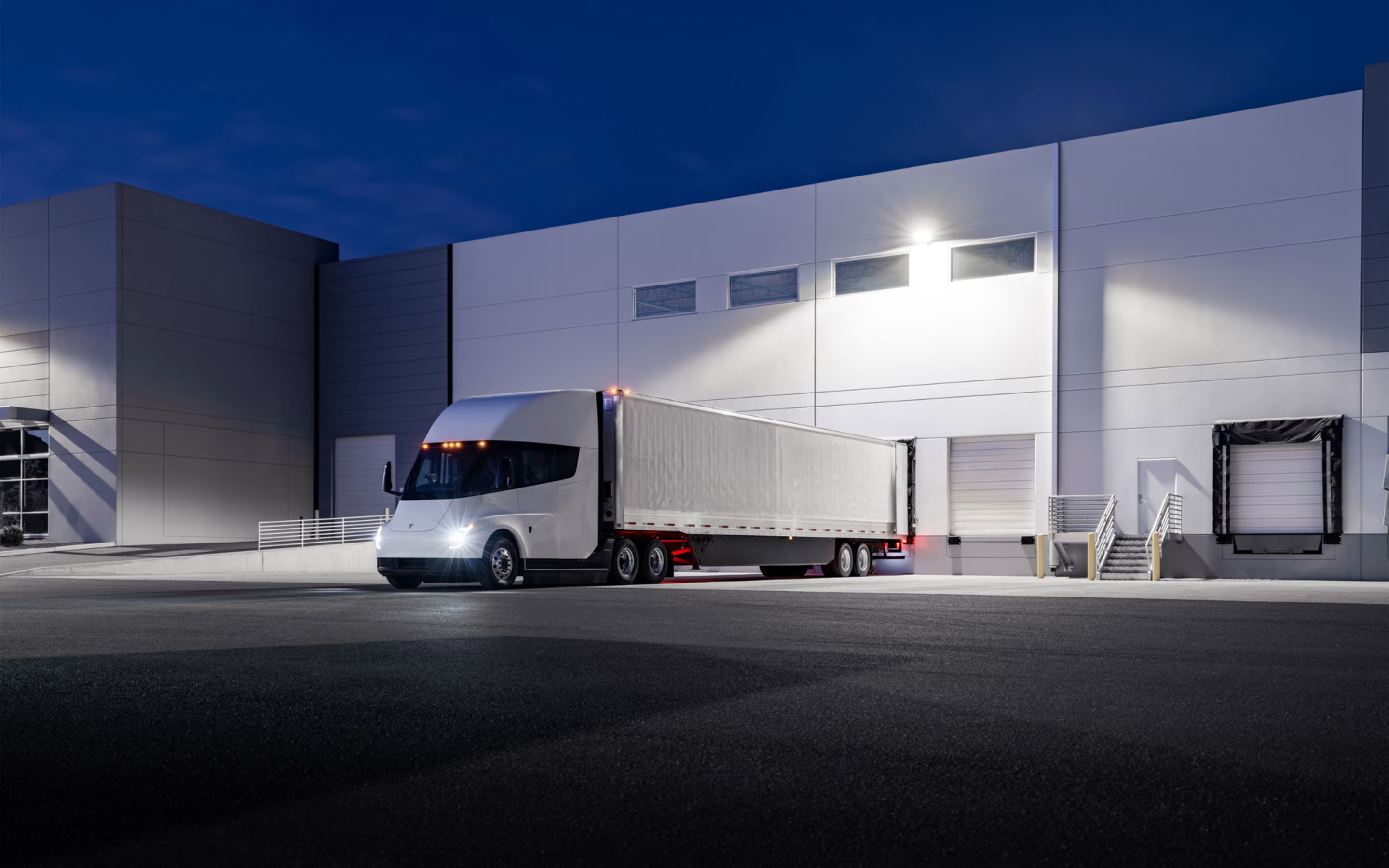 It was expected that Tesla's Semi electric trucks would use the MCS connector, but CharIN says this is not the case the first Semi trucks in the US are instead using a dedicated, proprietary connector. Image: Tesla