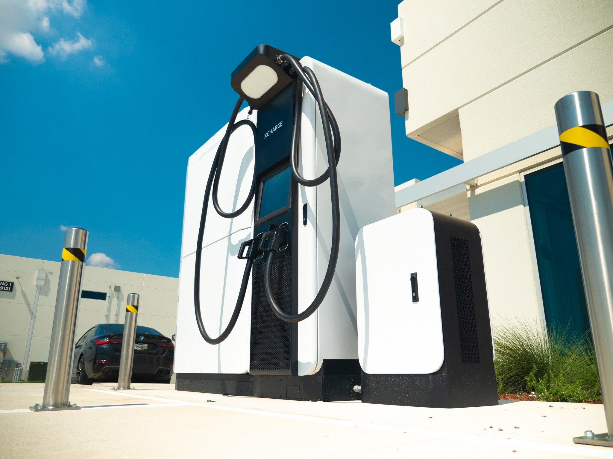The Watters Creek Village installation will feature more than 20 bays with XCharge NA ultra-fast chargers. Photo: XCharge North America