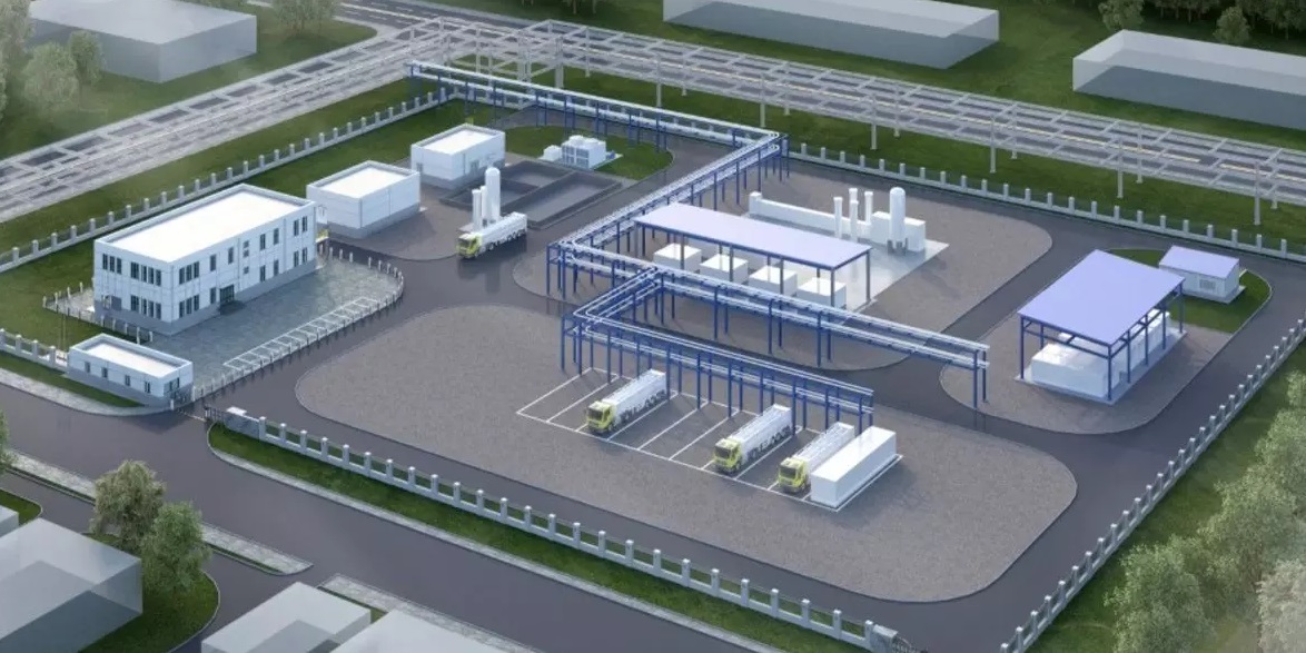 The Air Liquide hydrogen filling center will support China's aim to deploy 50,000 hydrogen fuel cell vehicles (HFCVs) by 2025. Image: Air Liquide