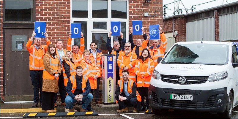 More than 100 sites have now seen chargers installed as National Grid seeks to transform Britain’s energy system and deliver on its commitments around net zero. Photo: ElectrAssure