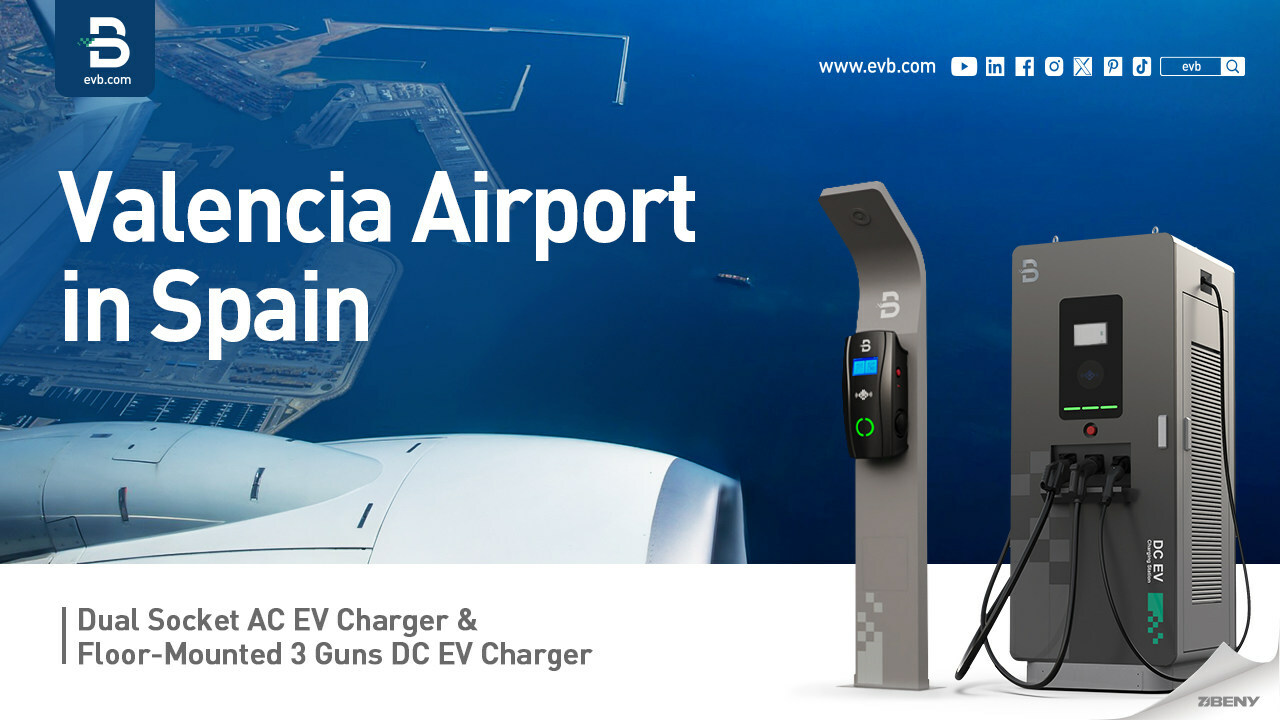 Valencia Airport, handling millions of passengers and tons of cargo annually, ranks among Spain's busiest. Illustration: EVB Charging