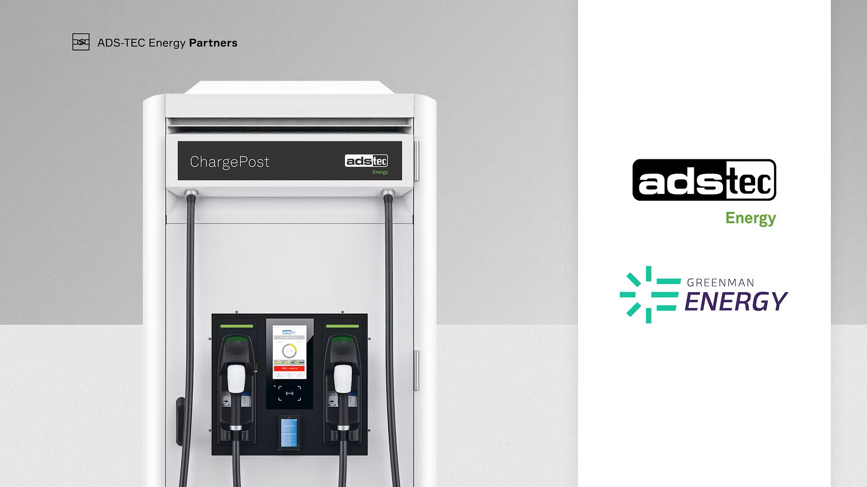With ChargePost, Greenman Energy is bringing ultra-fast charging to supermarket parking lots. Image: Ads-Tec Energy