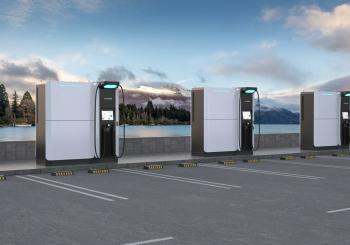 The NZS EV charging solution from XCharge provides more power with less grid input. Photo: XCharge