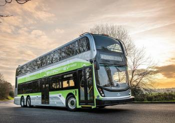 Seattle will be the first location in North America to deploy double-decker electric buses with inductive wireless charging. Photo: InductEV
