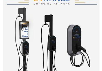 EV Range has announced the release of LG’s EV Charging station integrated with the EV Range Charging Network software platform. Image: EV Range