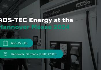 Ads-Tec Energy is showcasing its ChargeBox and ChargePost solutions, each with two charging points, at Hannover Messe this week. Image: Ads-Tec Energy